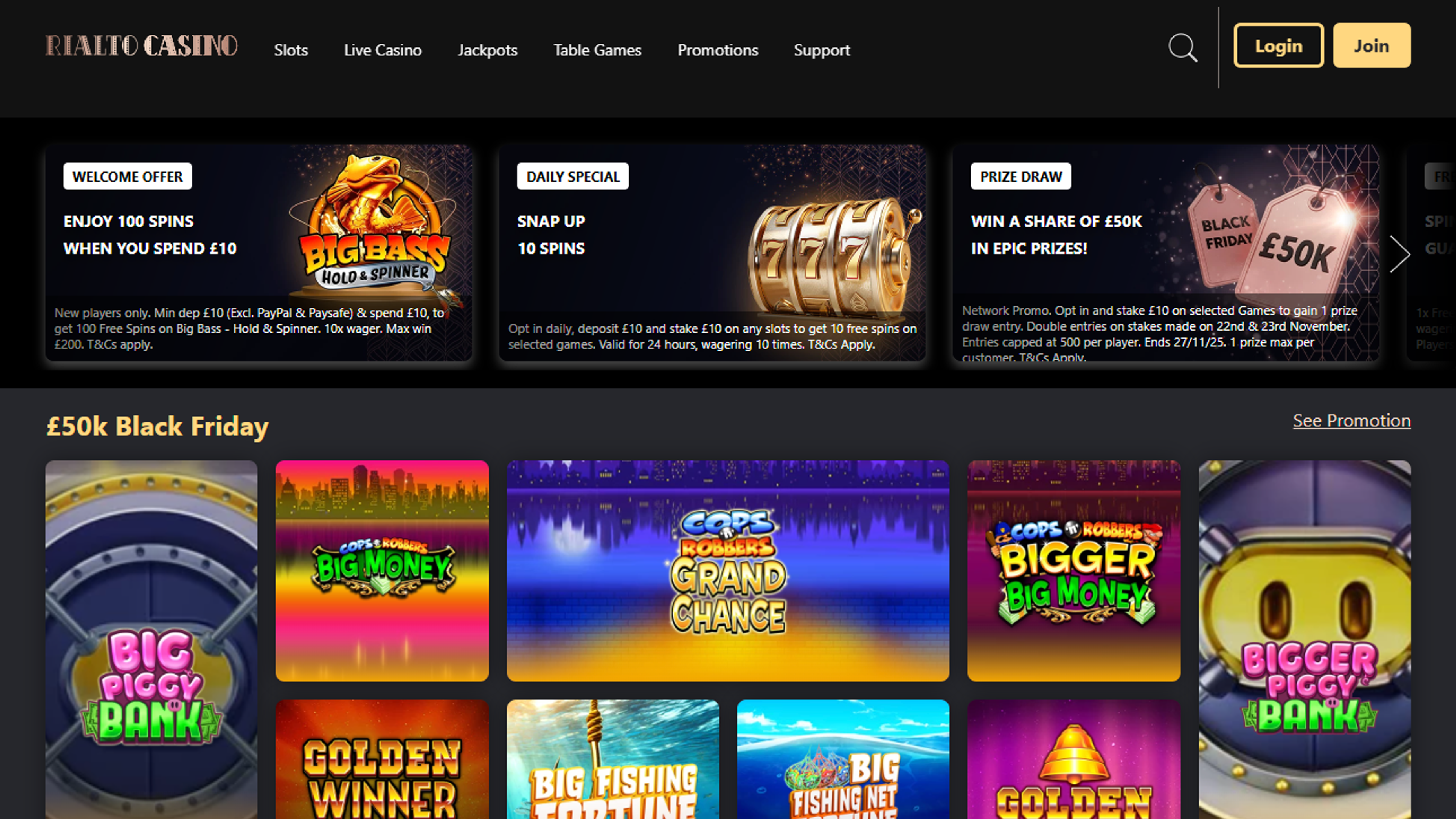Rialto Casino desktop screenshot 1